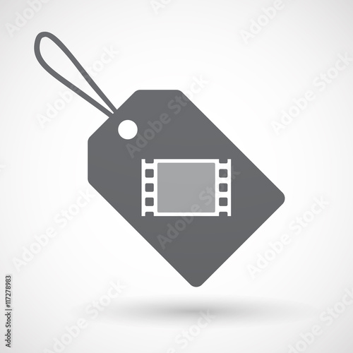 Isolated label with a film photogram