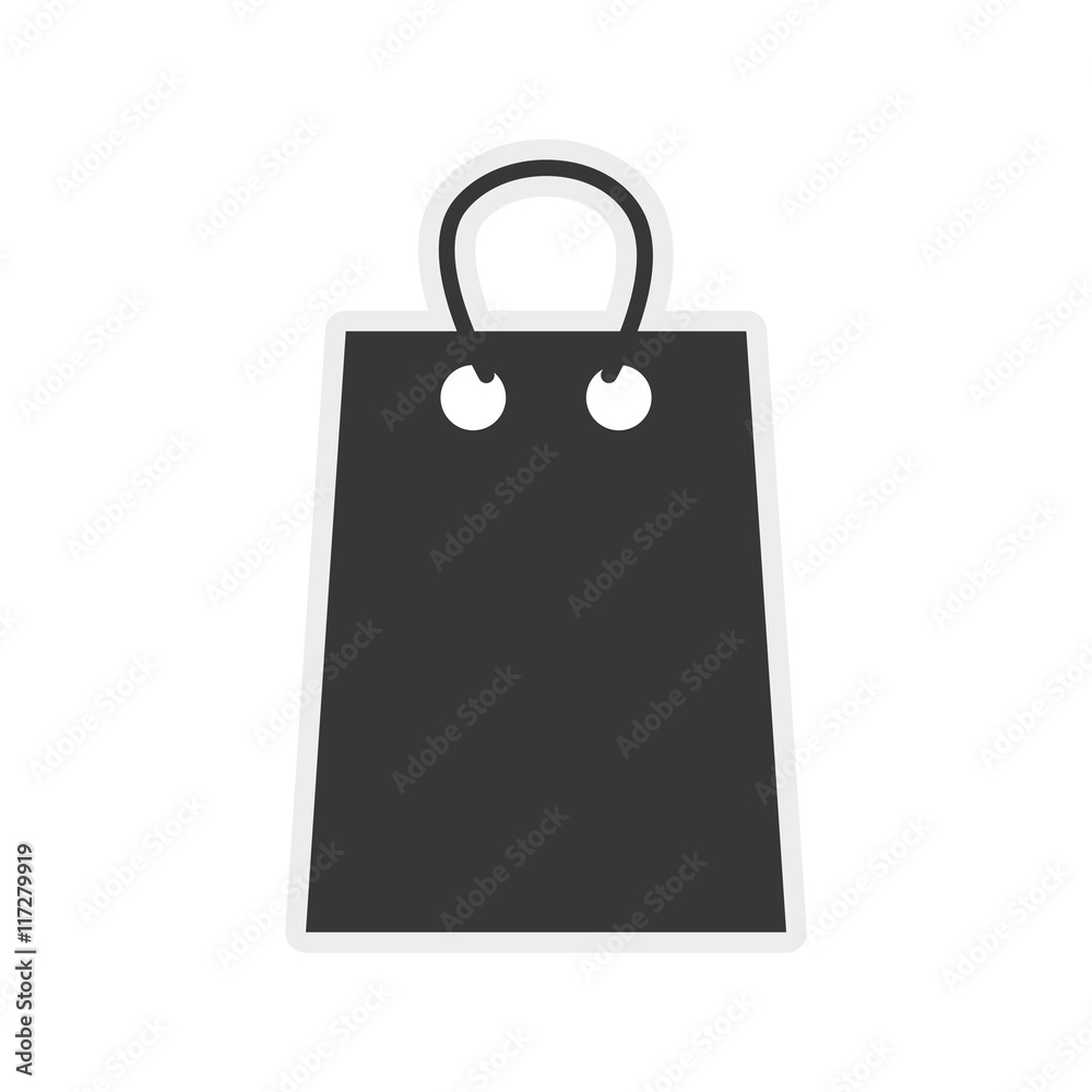 Shopping bag market store buy icon. Shopping commerce concept. Isolated and flat illustration. Vector graphic