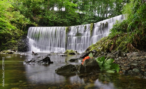 The Stock Ghyll Force waterfall in Ambleside, Cumbria, England photo