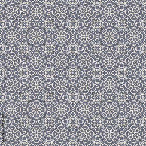 Seamless Blue & Grey Damask Wallpaper Pattern