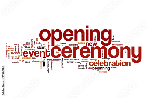 Opening ceremony word cloud concept