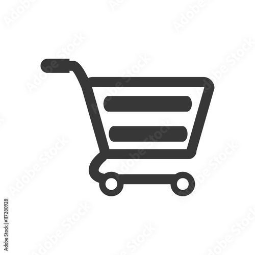 Shopping cart market store buy icon. Shopping commerce concept. Isolated and flat illustration. Vector graphic
