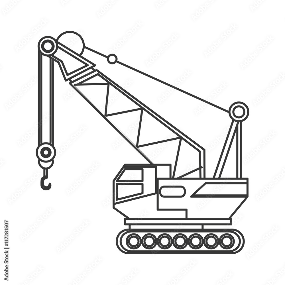 flat design industrial crane icon vector illustration flat design industrial crane icon vector illustration