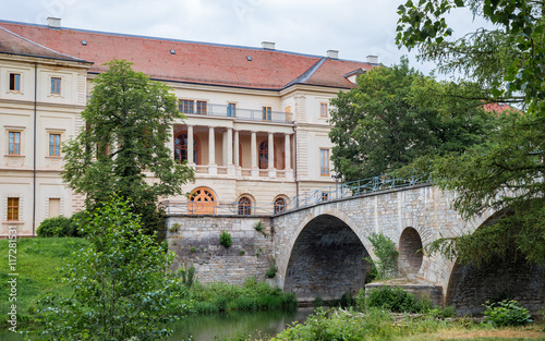 Weimar UNESCO castle schloss municipal house park view bridge Ilm river Thuringia Germany