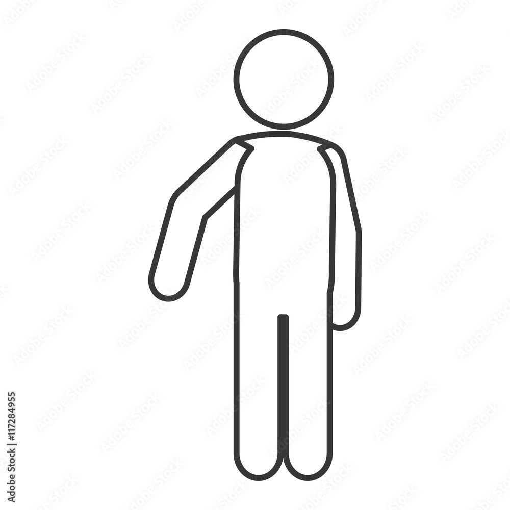flat design man pictogram icon vector illustration flat design man pictogram icon vector illustration