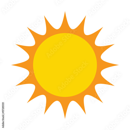 Fotografie, Obraz sun vector symbol icon design. illustration isolated on white ba