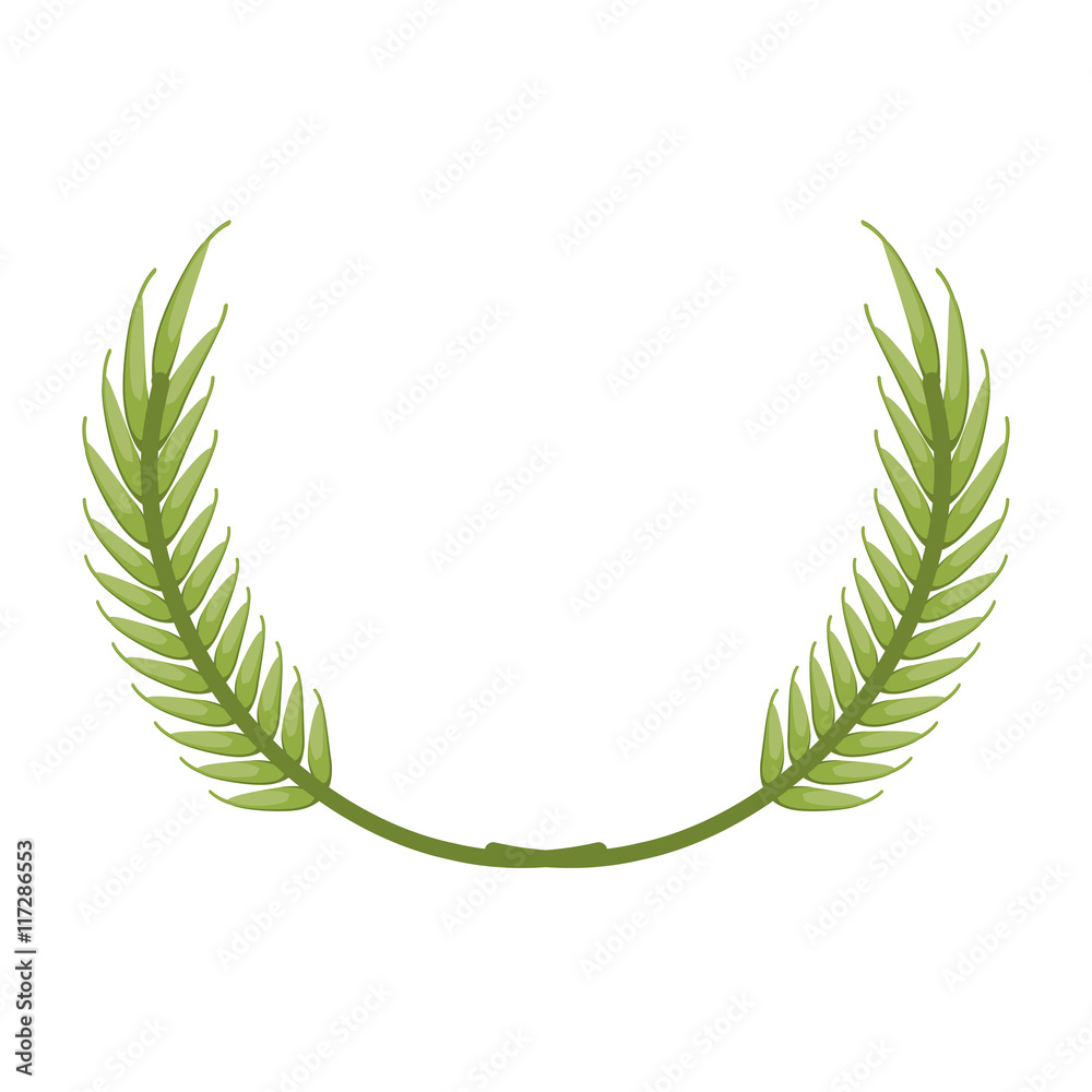 Obraz premium flat design laurel wreath icon vector illustration