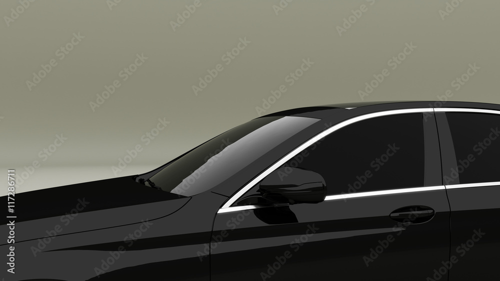 Black luxury car