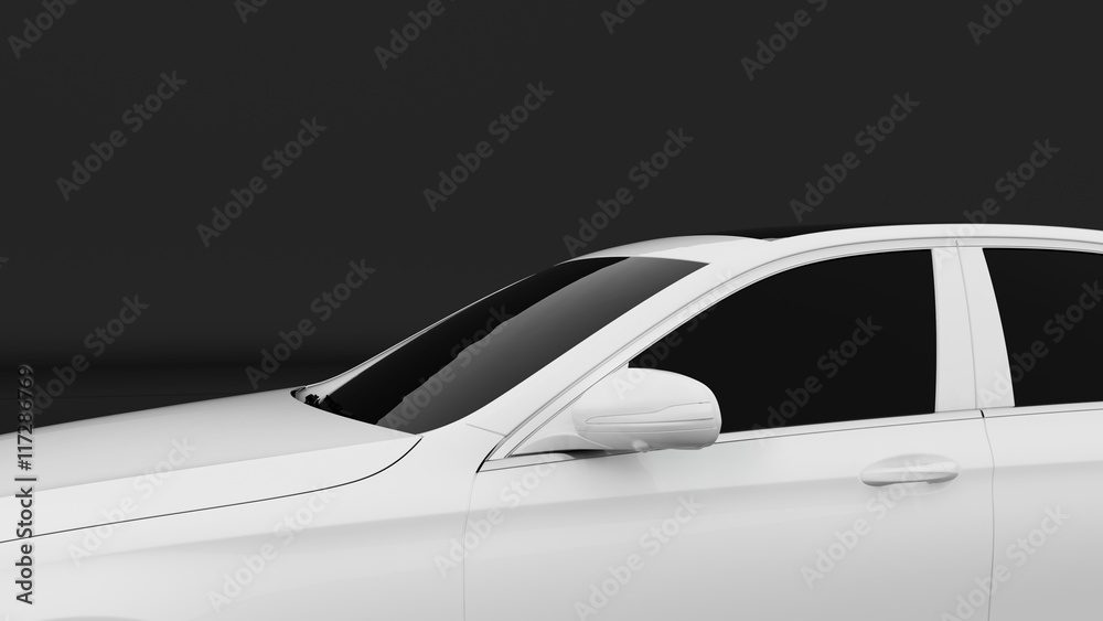 White luxury car