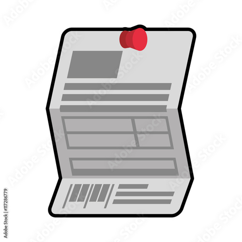 piece paper document banner icon. Information concept.  Isolated and flat illustration. Vector graphic