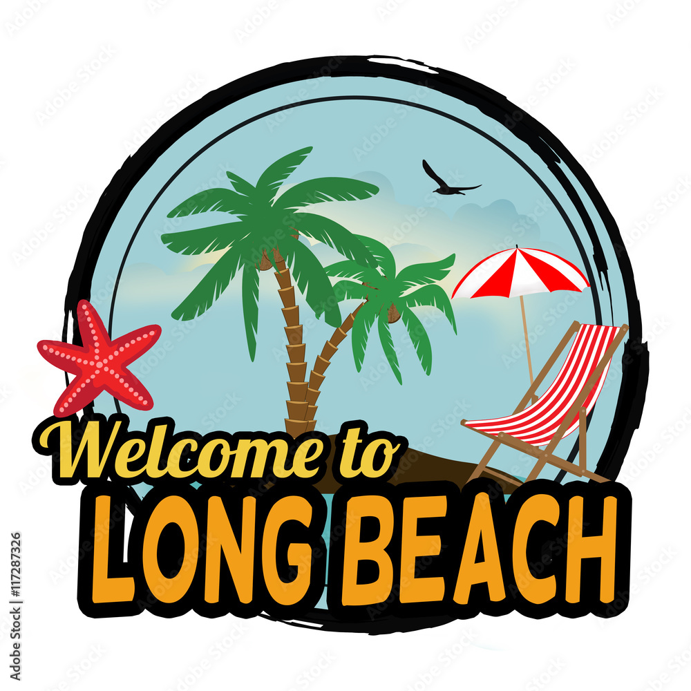Welcome to Long Beach stamp