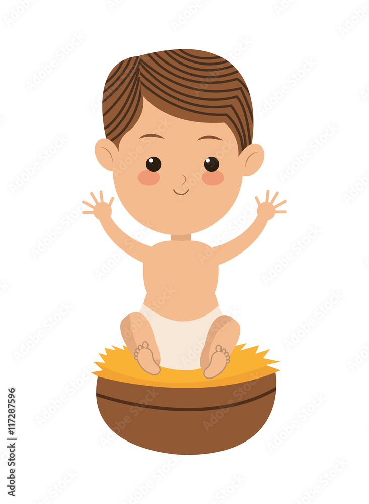 flat design baby jesus icon vector illustration flat design baby jesus icon vector illustration