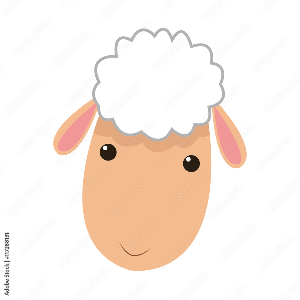 flat design sheep cartoon icon vector illustration flat design sheep cartoon icon vector illustration