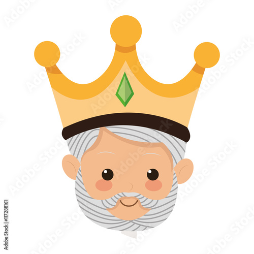 flat design gaspar magi icon vector illustration