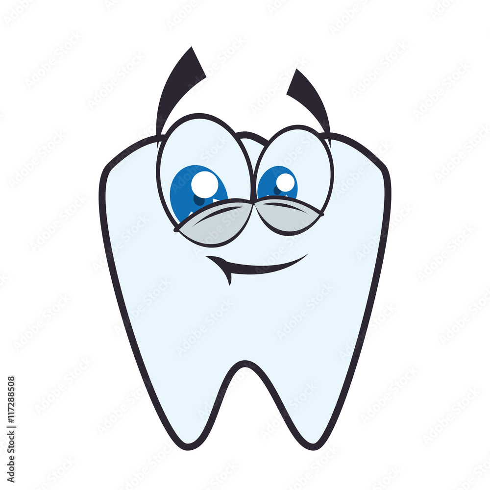 tooth cartoon happy dental care health hygiene icon. Isolated and flat illustration. Vector graphic tooth cartoon happy dental care health hygiene icon. Isolated and flat illustration. Vector graphic