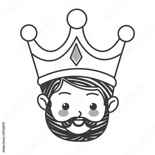 flat design gaspar magi icon vector illustration