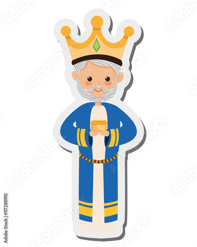flat design gaspar magi icon vector illustration