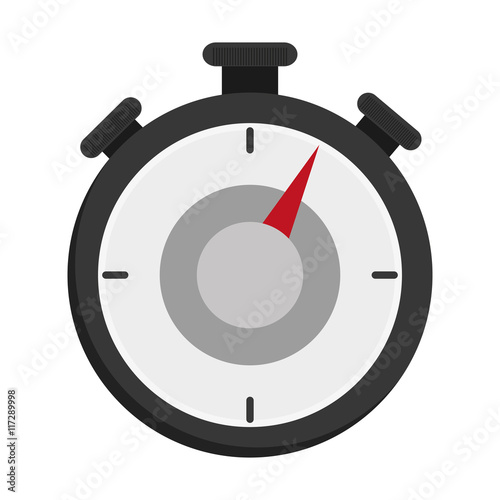flat design analog chronometer icon vector illustration