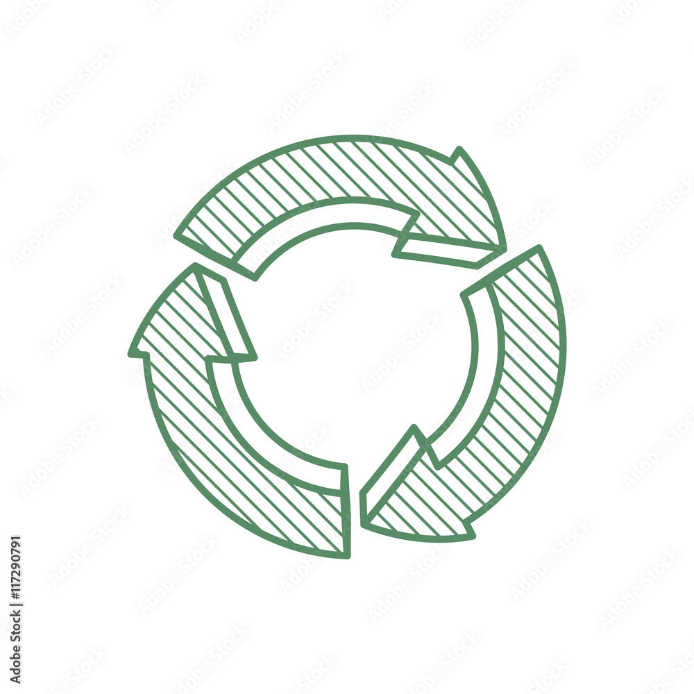 arrow recycle circle organic ecology icon. Isolated and flat illustration. Vector graphic arrow recycle circle organic ecology icon. Isolated and flat illustration. Vector graphic