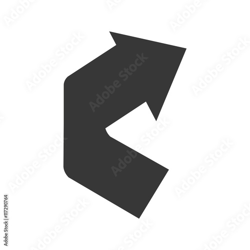 arrow curve direction infographic icon. Isolated and flat illustration. Vector graphic