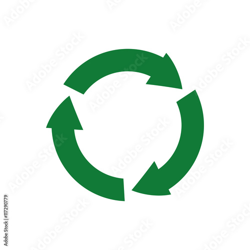 arrow recycle circle organic ecology icon. Isolated and flat illustration. Vector graphic