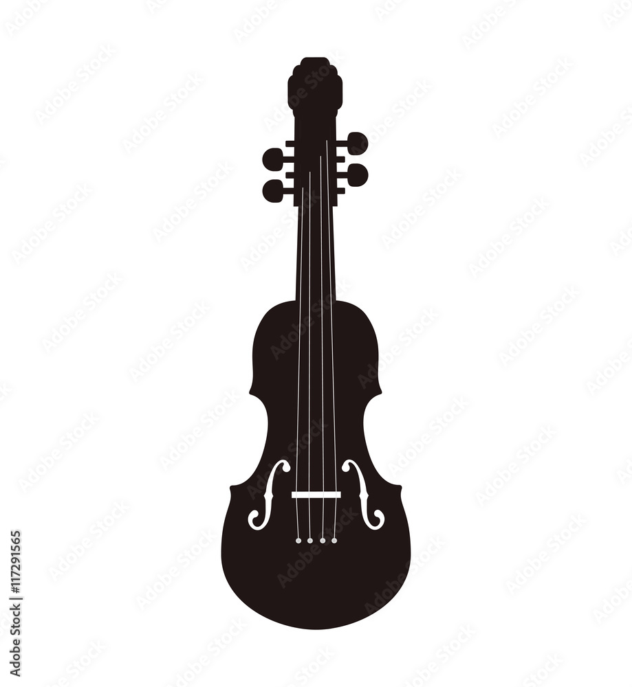 Naklejka premium cello string instrument music icon. Isolated and flat illustration. Vector graphic