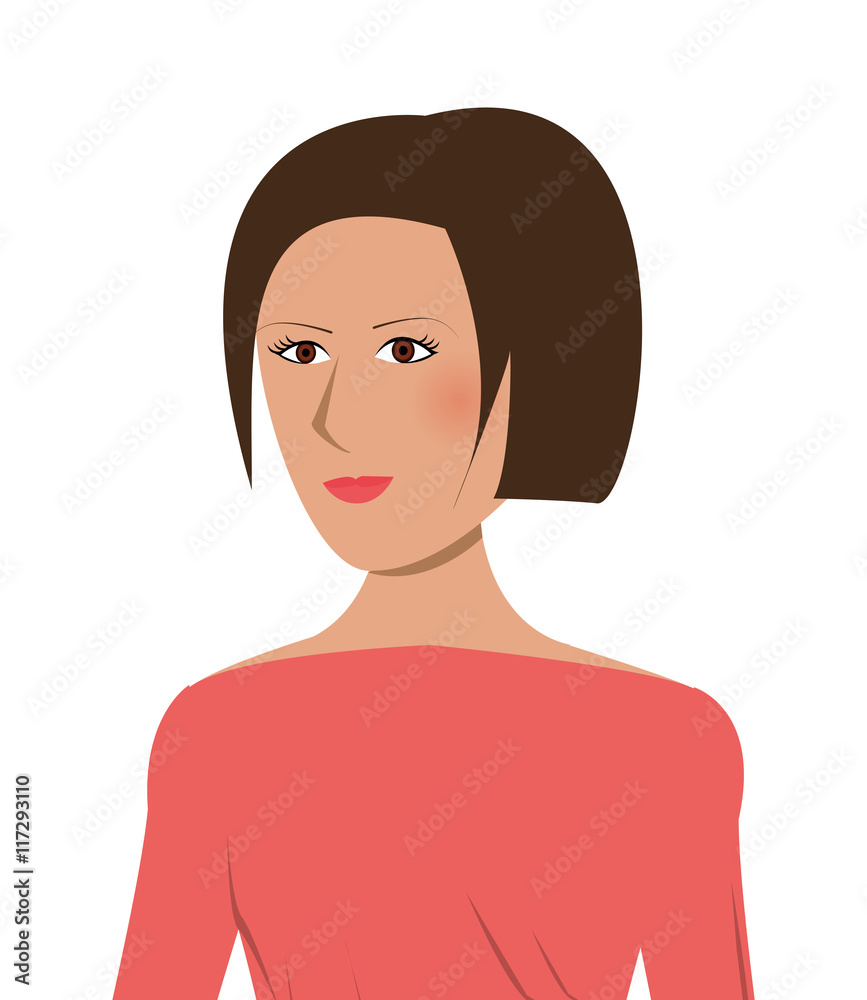 flat design single woman icon vector illustration flat design single woman icon vector illustration