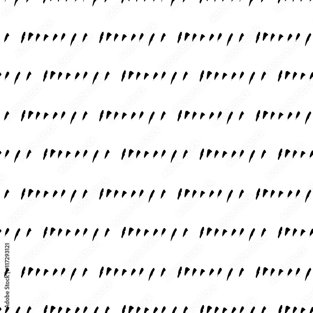 Fototapeta premium Hand Drawn vector seamless pattern made with ink. Brush strokes. Isolated fabric pattern
