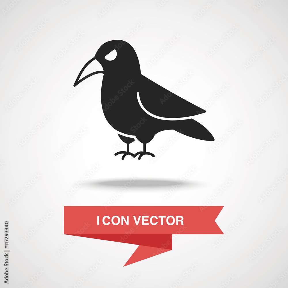 Obraz premium halloween bird icon