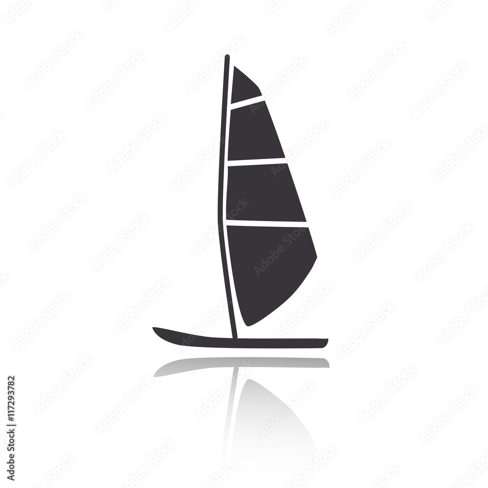 Vector illustration of windsurfing board. Windsurfing icon. Windsurfing favicon. Vector illustration of windsurfing board. Windsurfing icon. Windsurfing favicon.