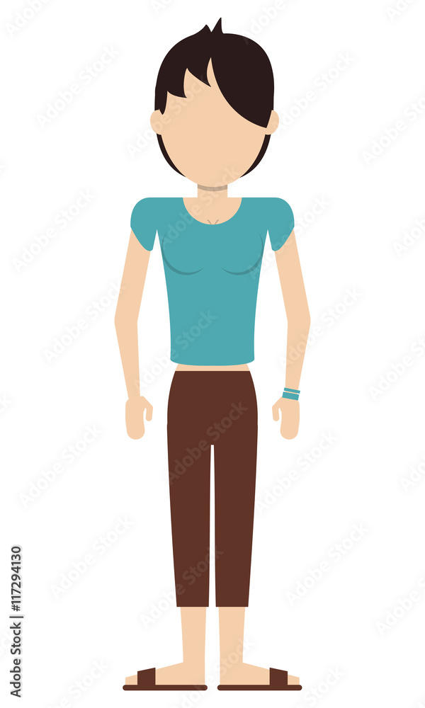 flat design single woman icon vector illustration flat design single woman icon vector illustration