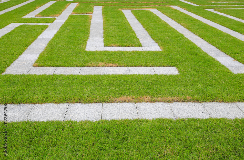 Trawnik w kształcie labiryntu