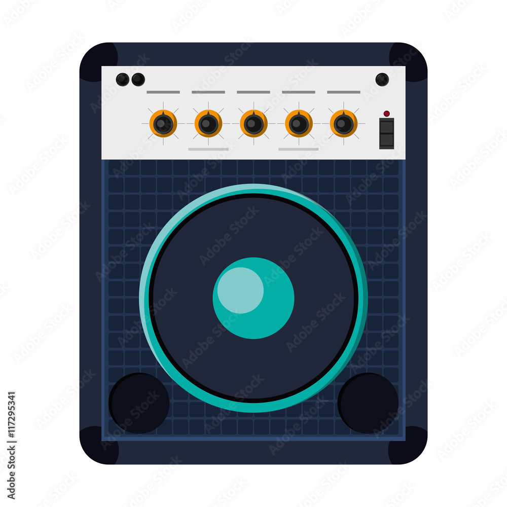 Fototapeta premium flat design stereo speaker icon vector illustration