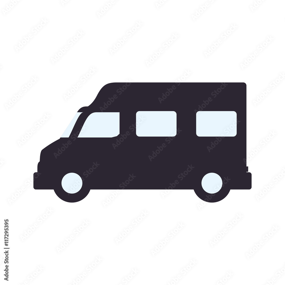 truck transportation delivery shipping icon. Isolated and flat illustration. Vector graphic