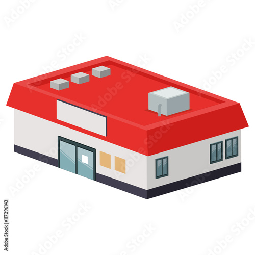 flat desig supermarket or store icon vector illustration