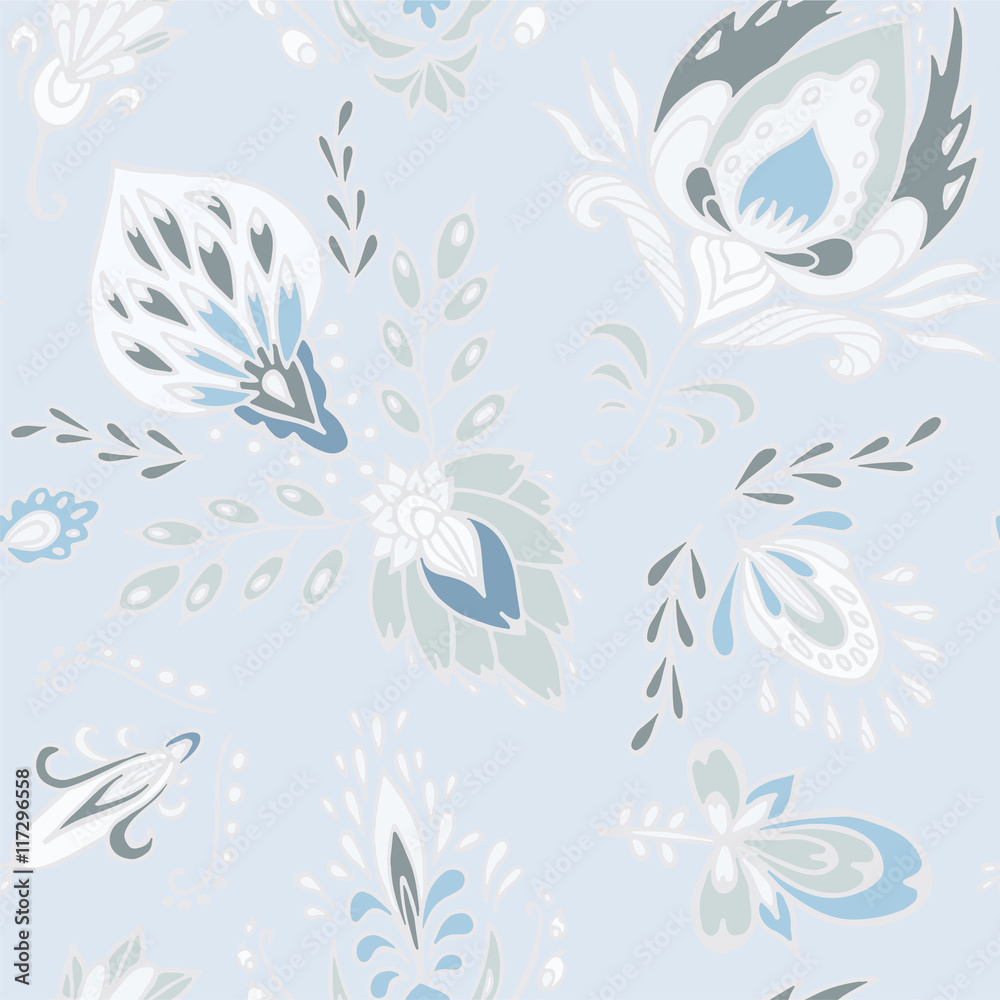 Fototapeta premium stock vector abstract seamless pattern. orient floral ornament