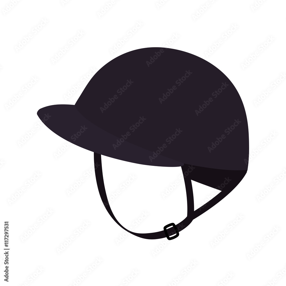 helmet horse animal ridding sport hobby icon. Isolated and flat