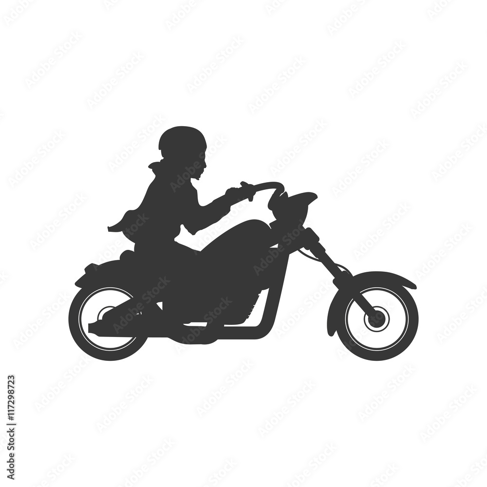 Fototapeta premium motorcycle motor motorbike transportation icon. Isolated and flat illustration. Vector graphic