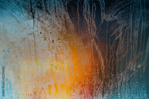 Looking through misty window