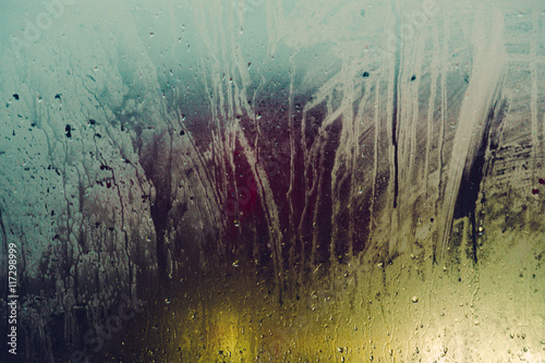 Looking through misty window