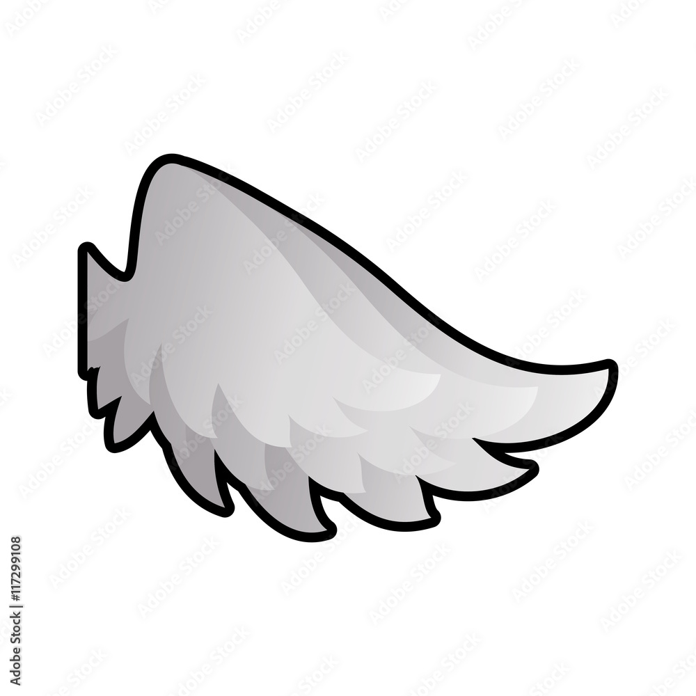 wing feather animal bird angel icon. Isolated and flat illustration. Vector graphic wing feather animal bird angel icon. Isolated and flat illustration. Vector graphic