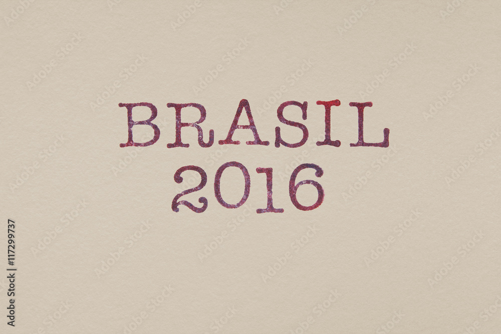 Brasil 2016 Schrift Stempel