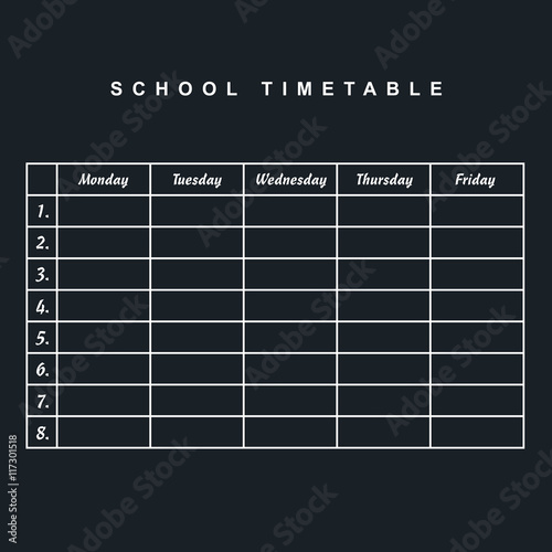school timetable icon illstration part two on black