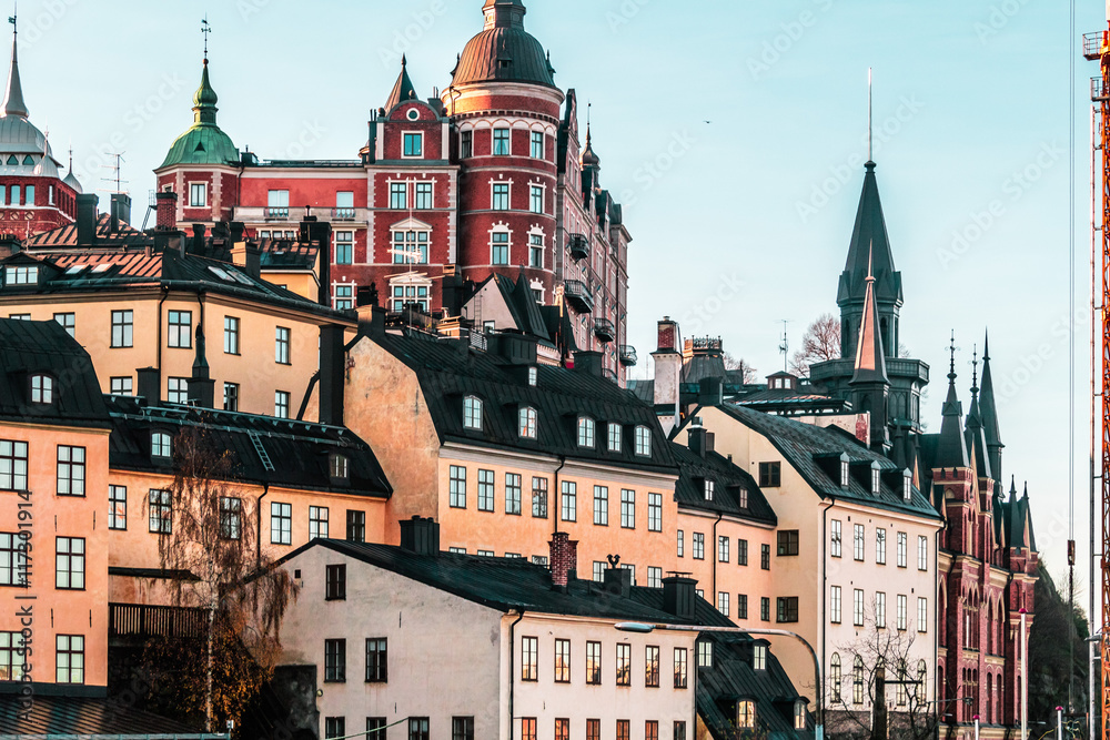 Colorful Nordic Houses of Stockholm, Sweden