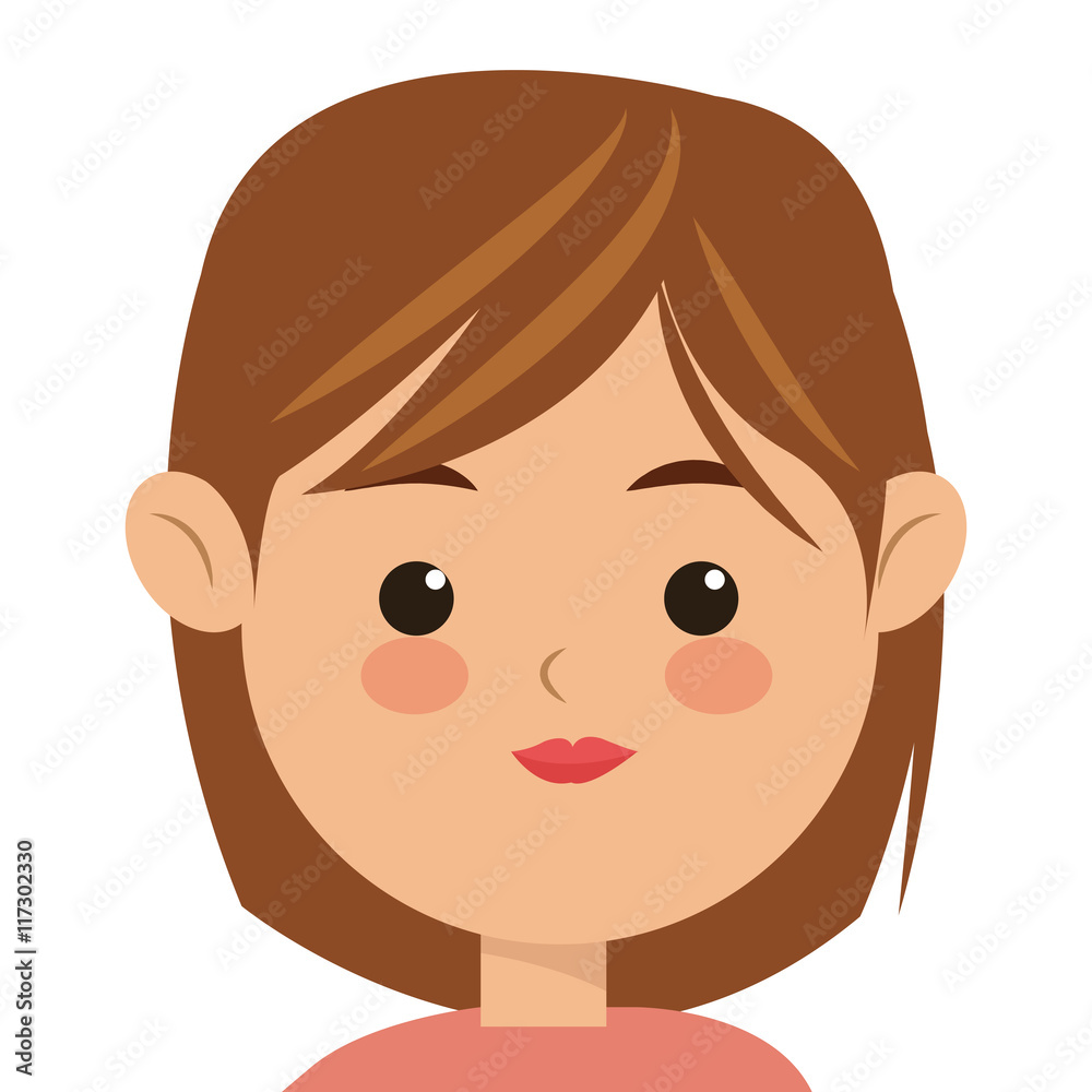 flat design single woman icon vector illustration flat design single woman icon vector illustration