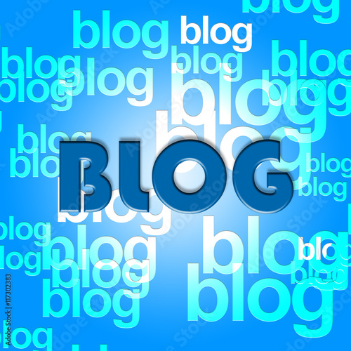 Photos Blog Words Indicates Web Site And Blogger