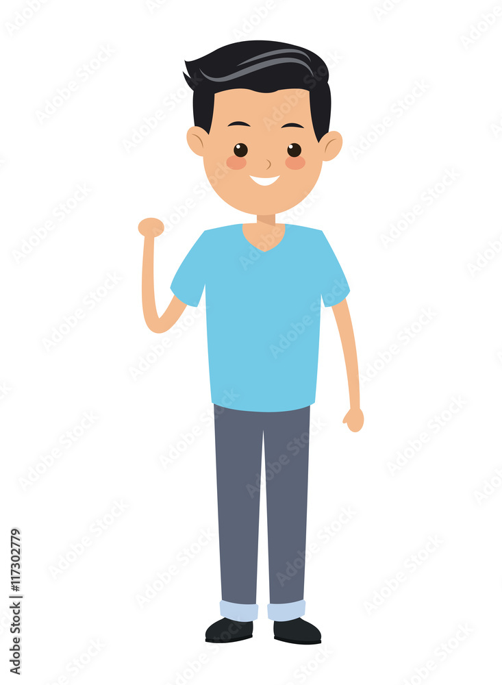 flat design single man icon vector illustration flat design single man icon vector illustration