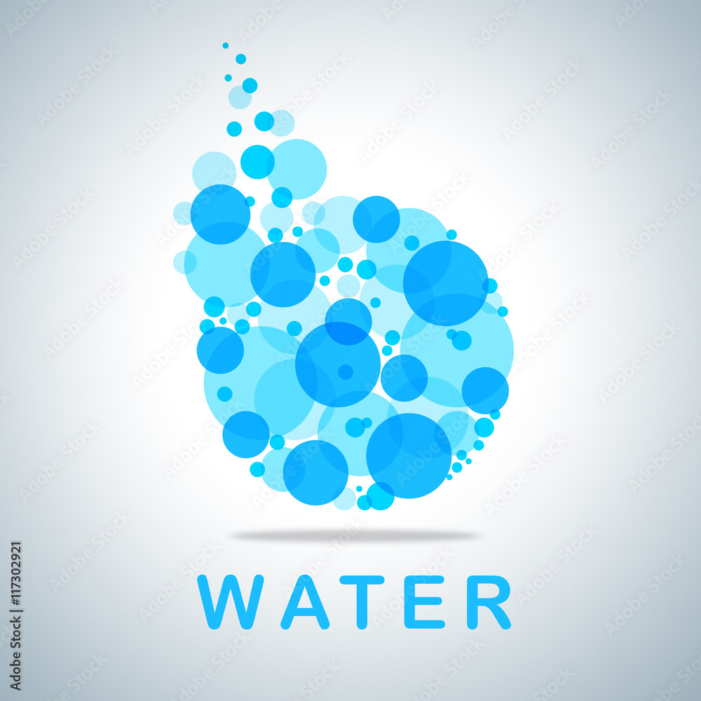 Water Symbol Indicates Fresh Nature And Clear Water Symbol Indicates Fresh Nature And Clear