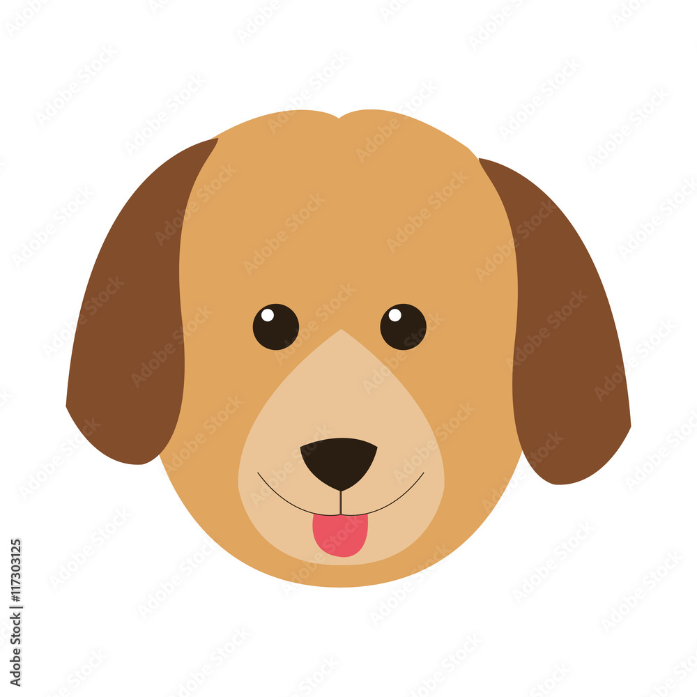 flat design cute dog icon vector illustration flat design cute dog icon vector illustration