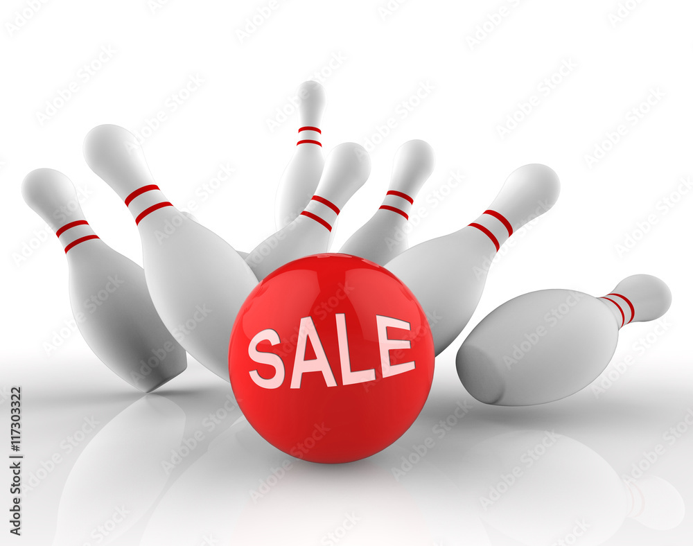 Bowling Sale Represents Ten Pin And Activity 3d Rendering Bowling Sale Represents Ten Pin And Activity 3d Rendering